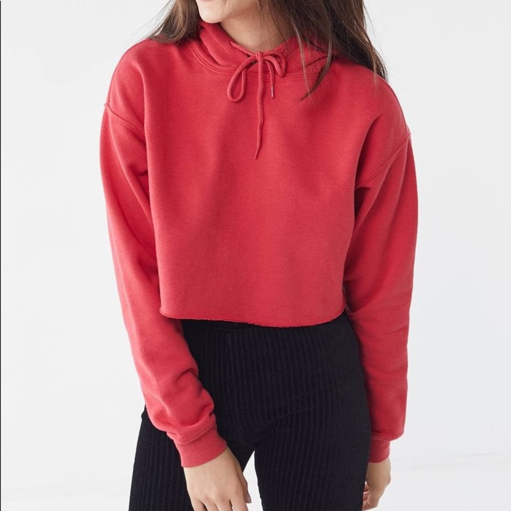UO Out From Under Cropped Hoodie Sweatshirt